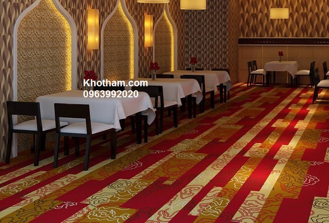 thảm in hoa văn trung tâm thương mại