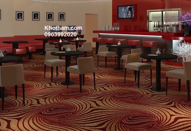 thảm in hoa văn trung tâm thương mại