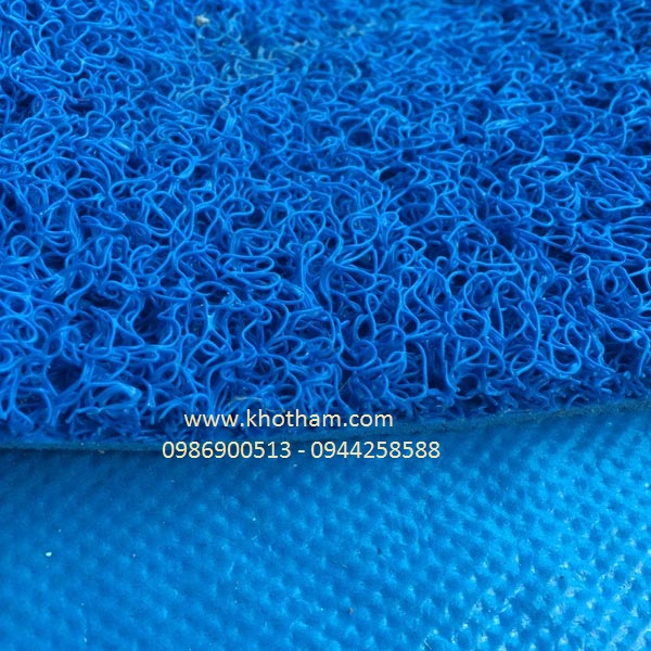 Thảm nhựa rối màu xanh dương 7